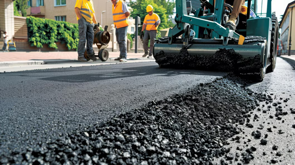 Supervising asphalt